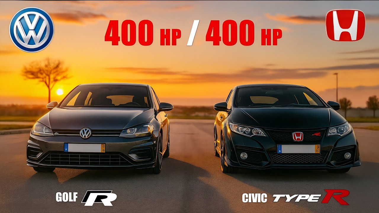 400 hp Civic Type R FK2 🆚️ 400 hp Golf R mk 7.5 - Tuning Battle 🏁