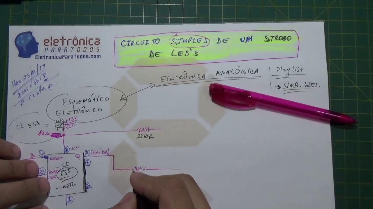 #1 - CIRCUITO SIMPLES E FÁCIL DE STROBO DE LED`s