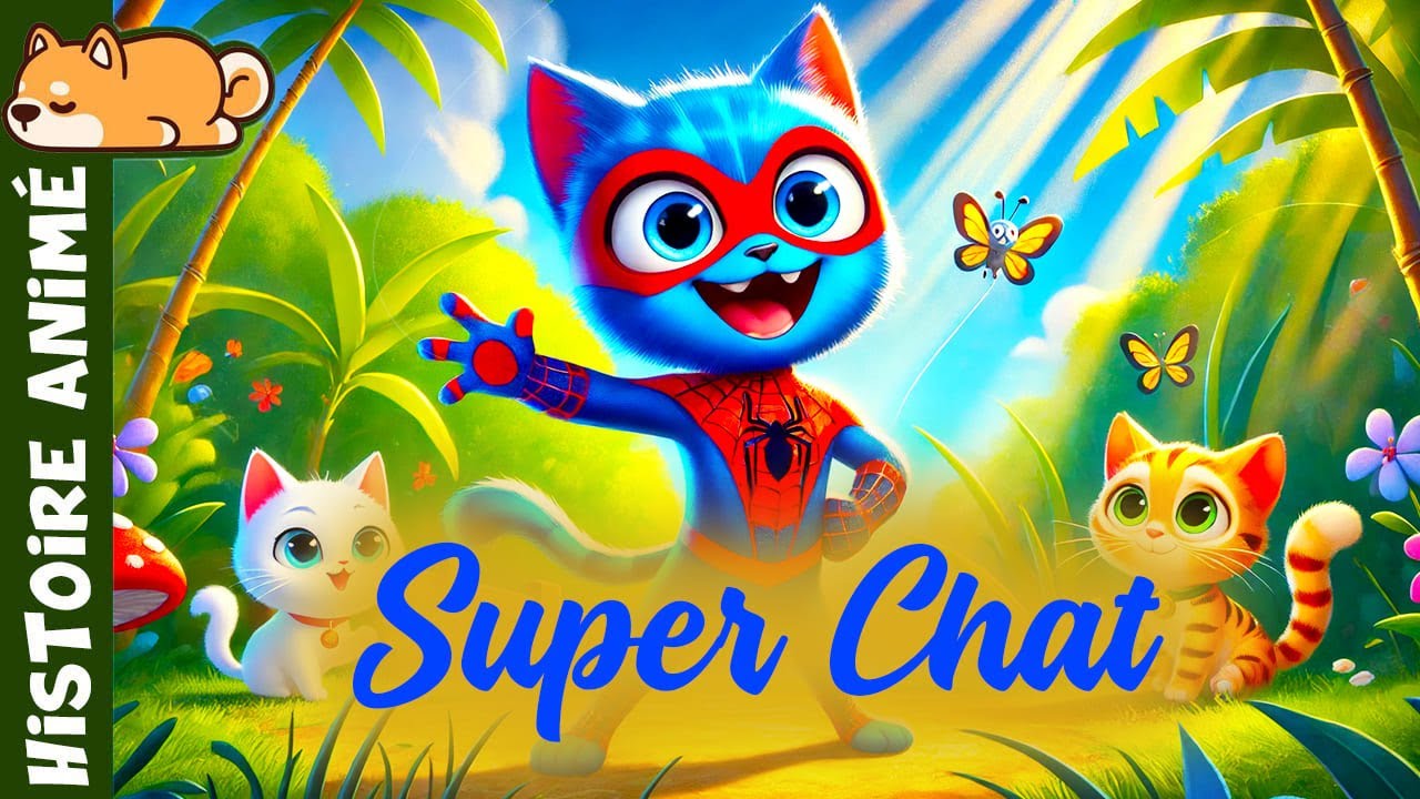 Super chat 🐱 Histoire pour s'endormir | Conte de fée pour enfant, déssin animés, histoire audio