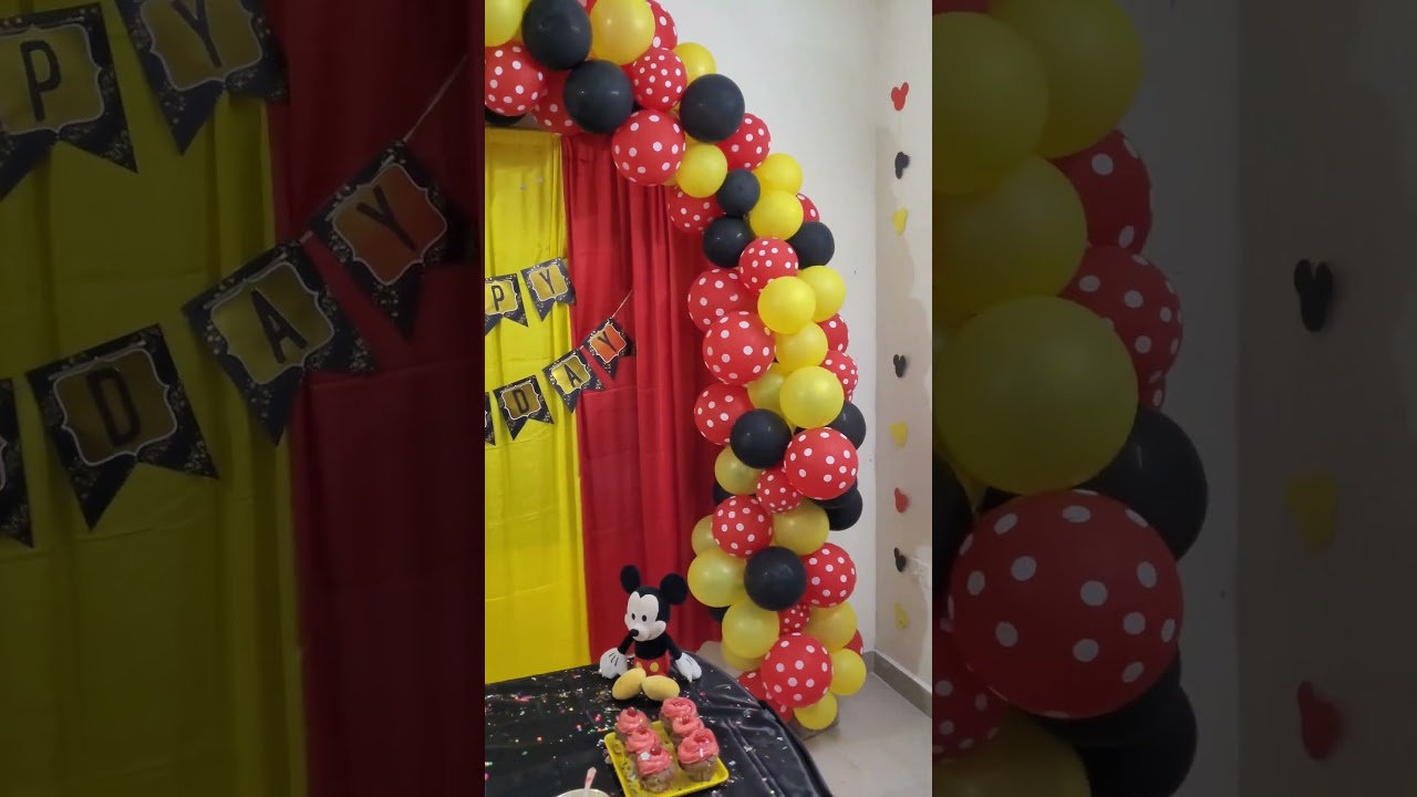 MICKEY MOUSE BIRTHDAY DECORATIONS 😊