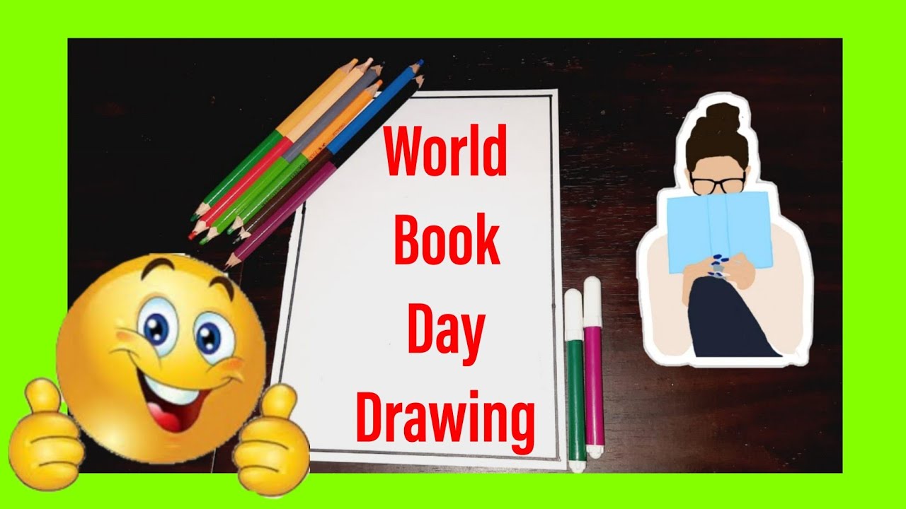 World Book Day Drawing Easy || World Book Day Poster Drawing || How to Draw World Book Day Poster