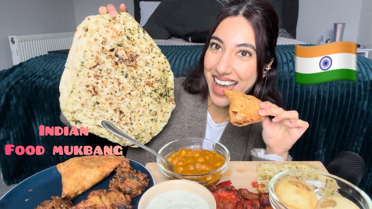 ASMR Indian Food Mukbang 🇮🇳 (crunchy eating sounds)