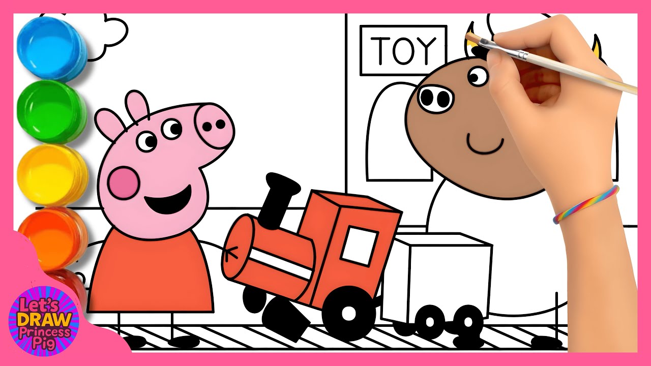Свинка Пеппа посещает игрушечную железную дорогу 🚂 Приключения сломанного поезда | Сказки | Мульт...