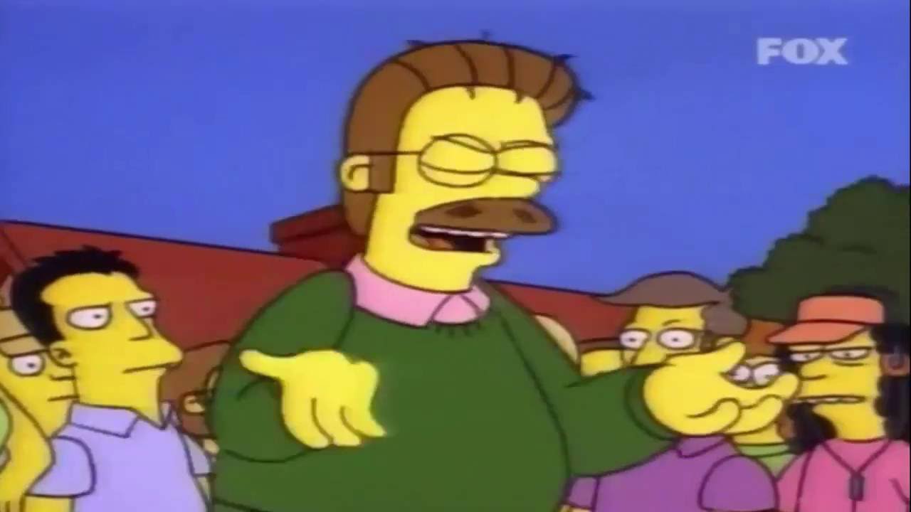 I Simpson - Ned Flanders infuriato