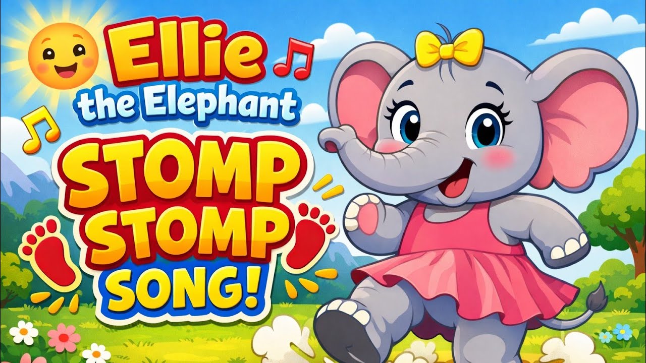 Ellie the elephant stomp stomp song|#kids #rhymes #song #cartoonforkids#kidsrhymes 