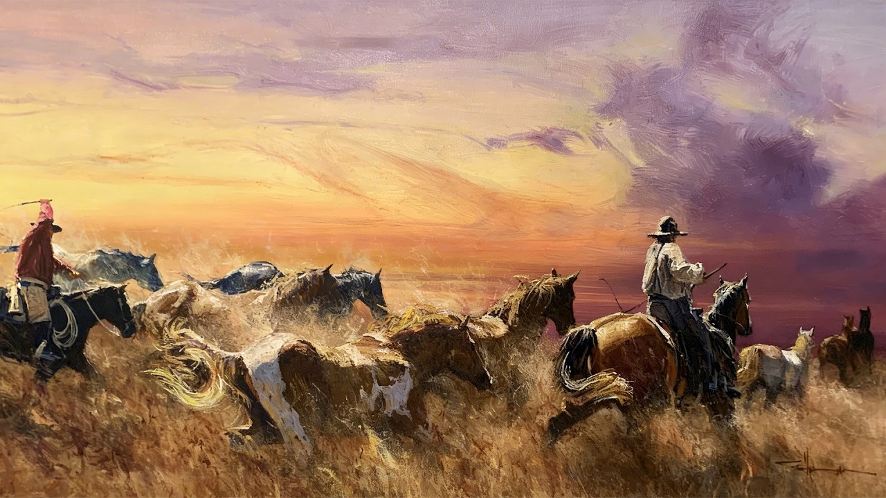 Western Oil Paintings | Classical Music | Impressionist Art by Robert Hagan