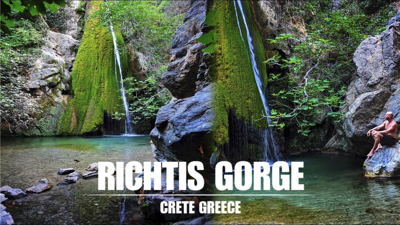 RICHTIS GORGE & Waterfall - Crete, Greece