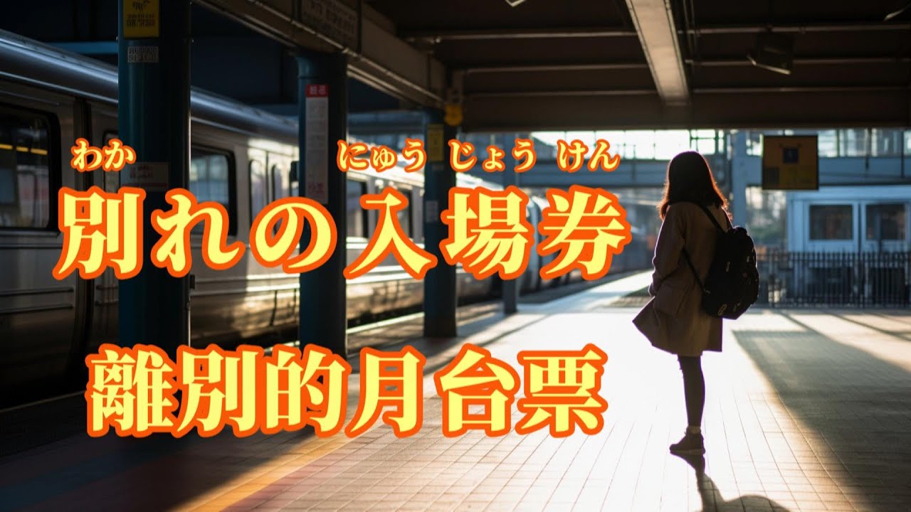 【日語導唱】 別れの入場券（離別的月台票） 漢譯+注音+卡拉OK(カラオケ) -演唱: 華Hana