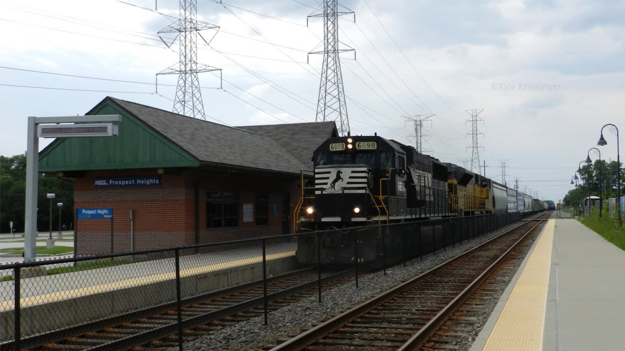 [HD] NS SD60 and SD9043MAC at Prospect Heights - 6-28-15