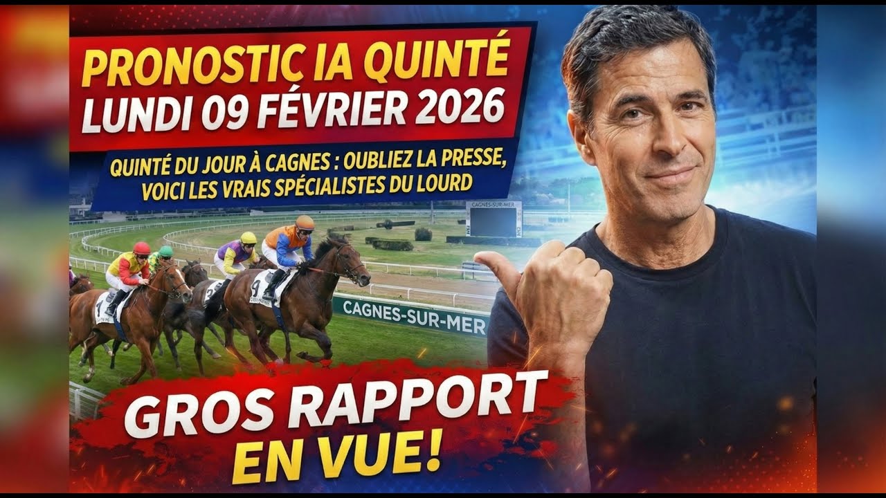 PRONOSTIC IA QUINTE DU JOUR LUNDI 09 FÉVRIER 2026  voici les vrais spécialistes du lourd