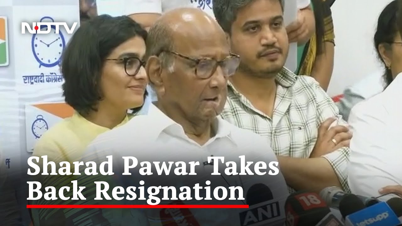 Sharad Pawar Takes Back His Resignation As NCP Chief