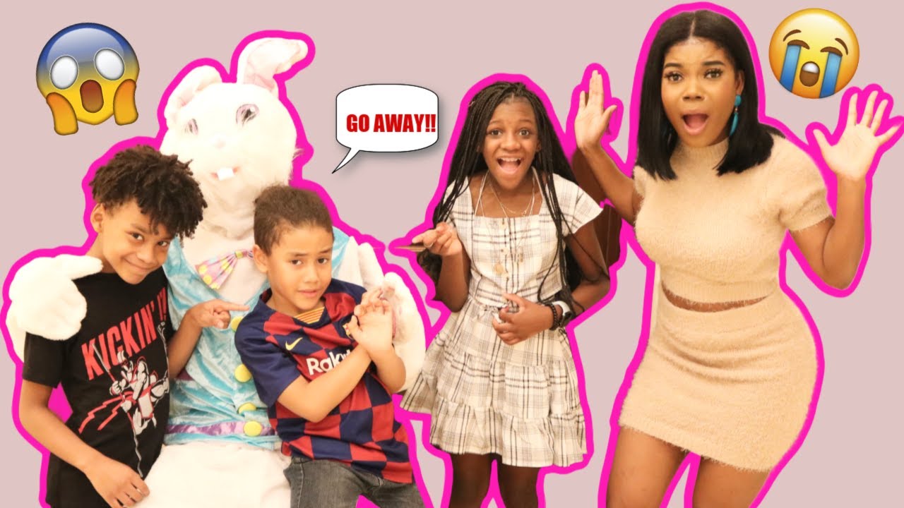 CAN'T BELIEVE MICAH IS AFRAID Of The EASTER BUNNY (HE CRIED)