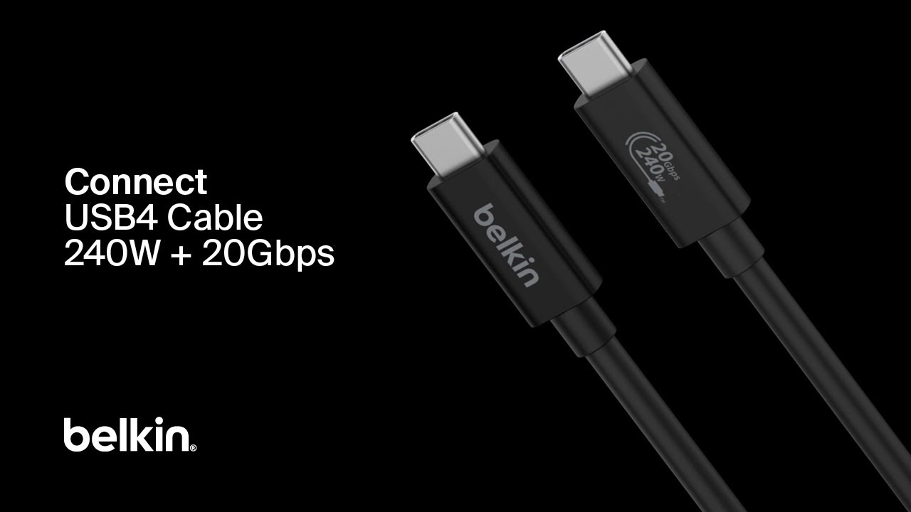 Belkin Connect USB4 Cable, 240W + 20Gbps