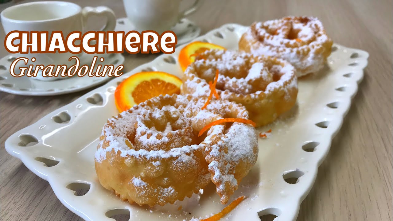 CHIACCHIERE GIRANDOLINE Ricetta di Carnevale CARNIVAL SWEETS - Tutti a tavola