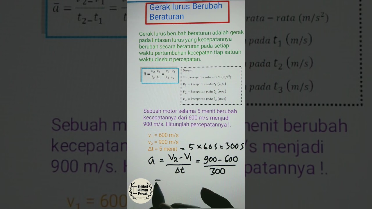cara mudah hitung percepatan (GLBB) #caramudah#percepatan#glbb#shorts#fisika#fisikasma#fisikasmp