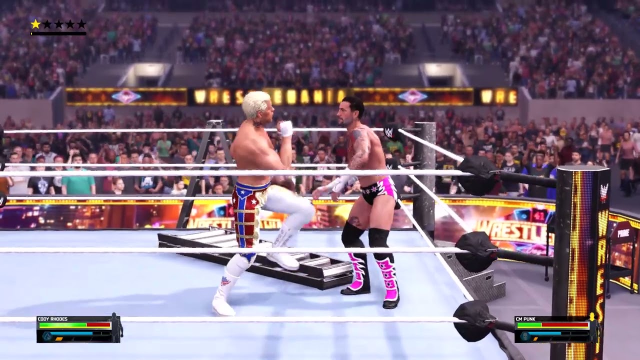 cody rhodes vs cm punk undisputed championship ladder match