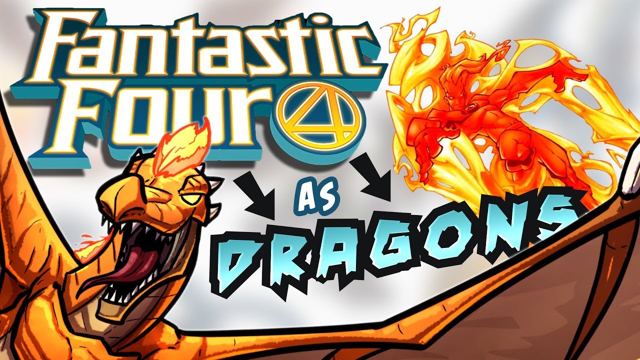 FANTASTIC FOUR DRAGONS! - Drawing Marvel's Favourite Family as Monsters