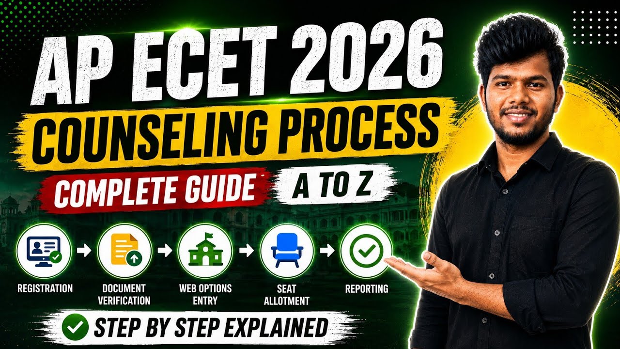 AP ECET 2026 Counseling Process Complete Guide 🔥 | Registration to Seat Allotment | Step By Step 