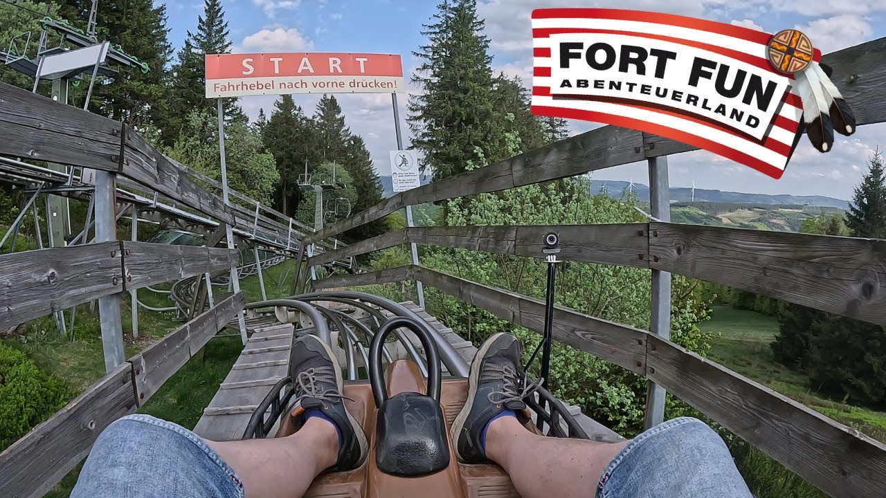 Trapper Slider / Sommerrodelbahn (Onride) | Fort Fun Bestwig HSK | 🎡4K/UHD