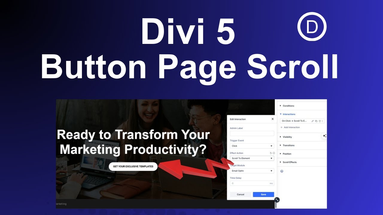 How To Use A Button To Scroll In Divi 5