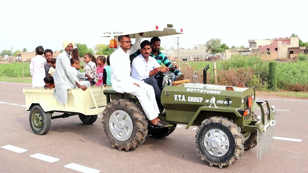 Electric Tractor of made in Rajasthan | किसान के बेटे ने बनाया इलेक्ट्रिक ट्रैक्टर ट्रॉली