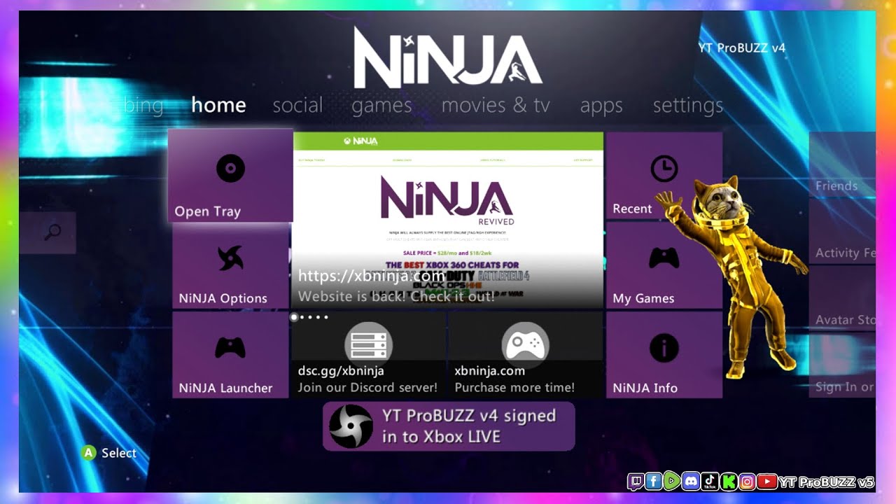 SHOWCASE NINJA REVIVED STEALTH SERVER FREE PAID FOR RGH   JTAG XBOX 360
