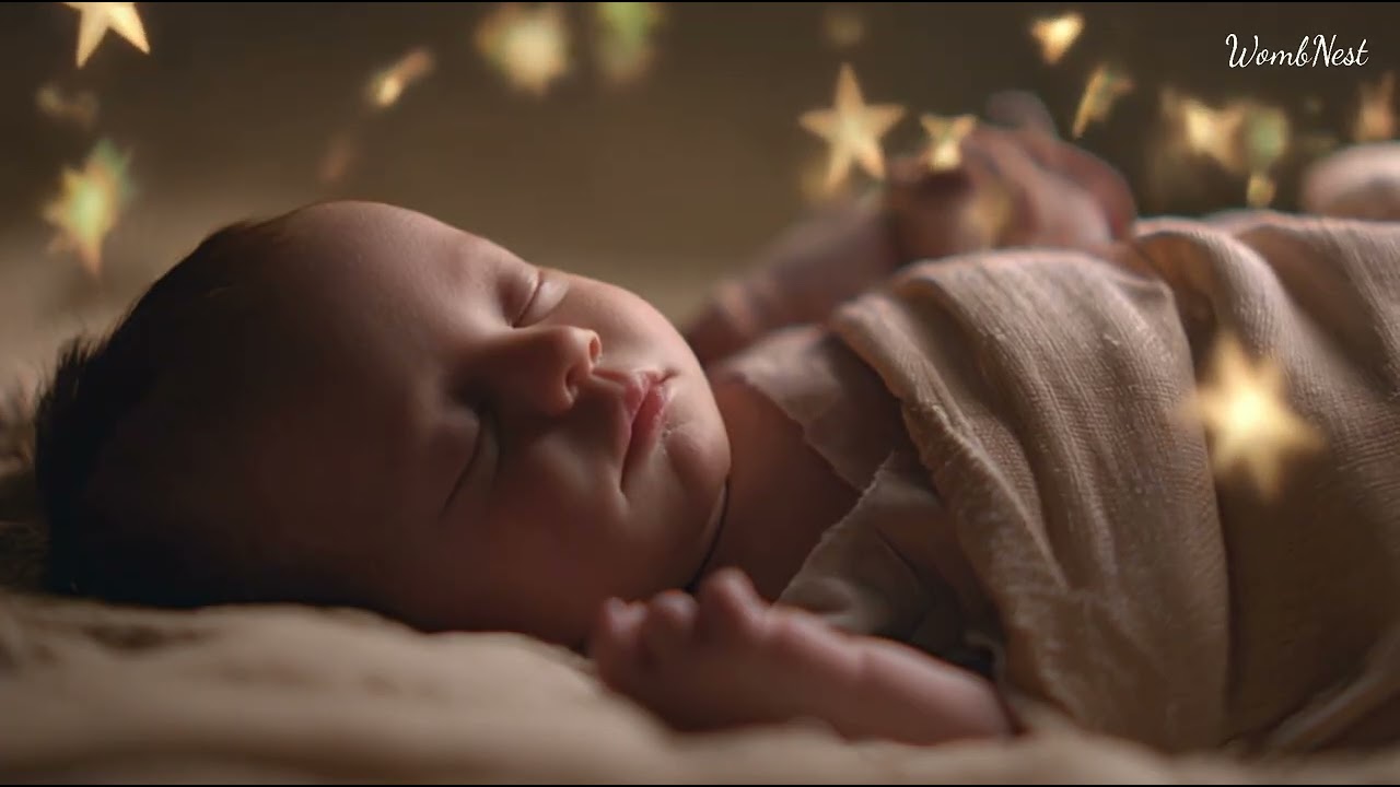 Mozart Womb Lullaby + Ocean Waves 🌊 | Deep Baby Sleep with Heartbeat & White Noise &ndash; 12h WombNest