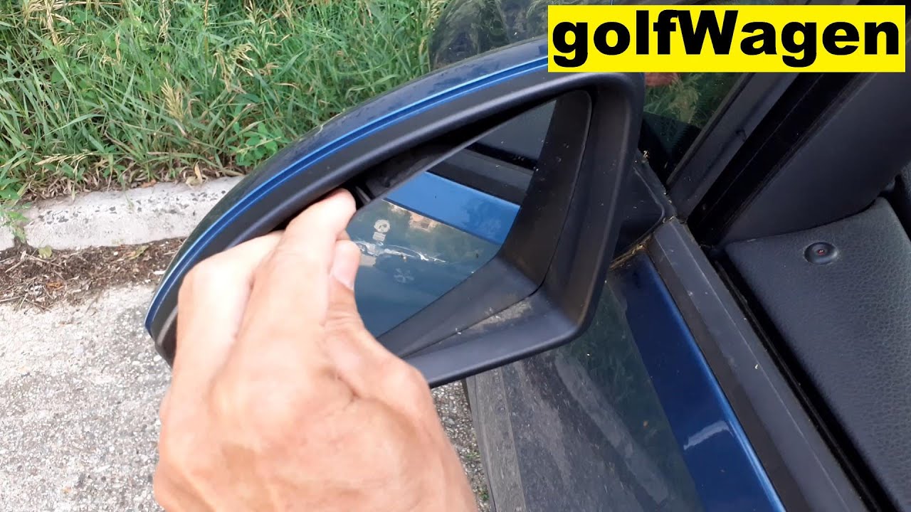 VW Golf 7 side mirror glass replacement