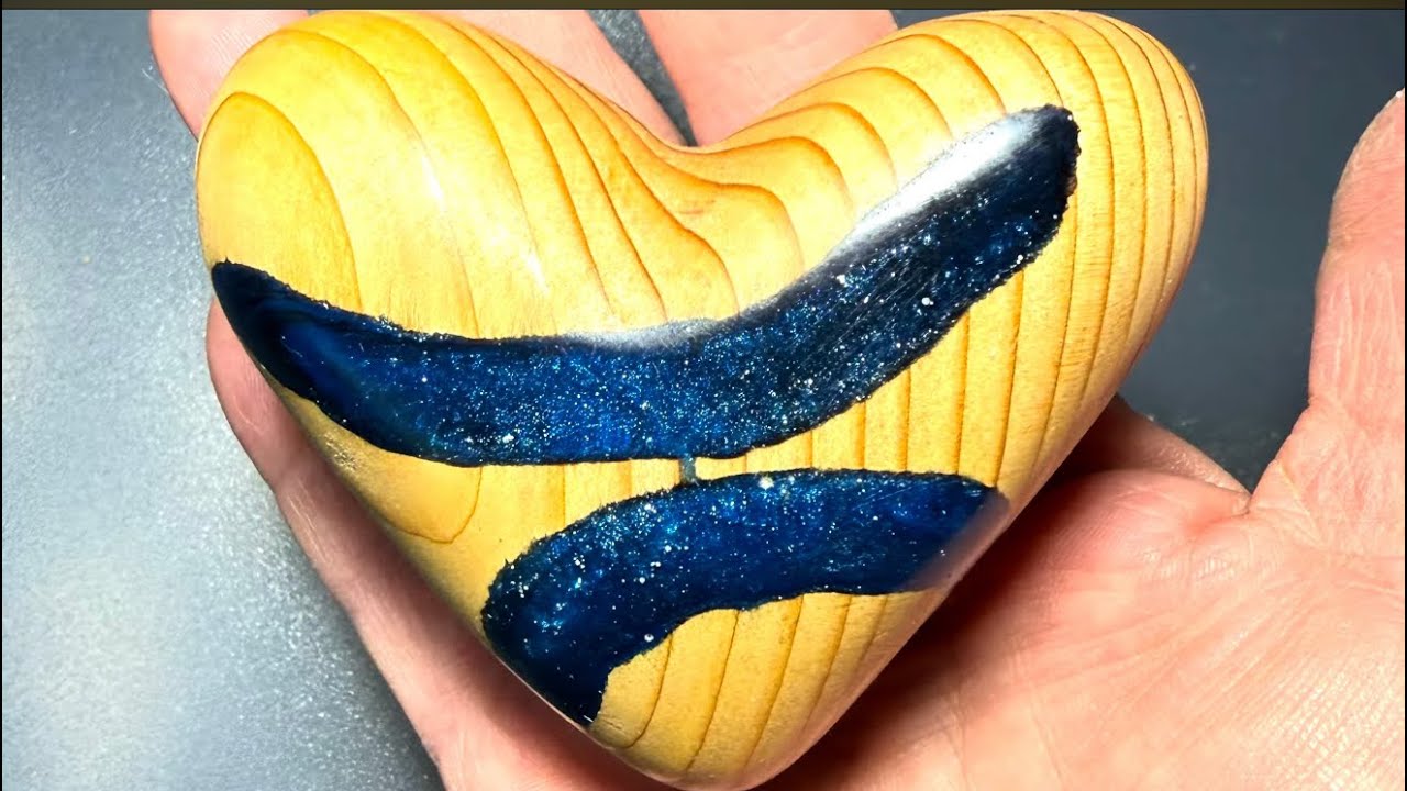 Amazing Wood/ Resin Heart DIY 