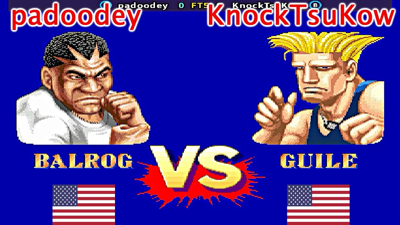 Street Fighter II': Hyper Fighting - padoodey vs KnockTsuKow FT5