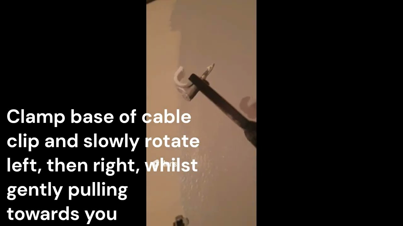How to remove cable clips from a wall