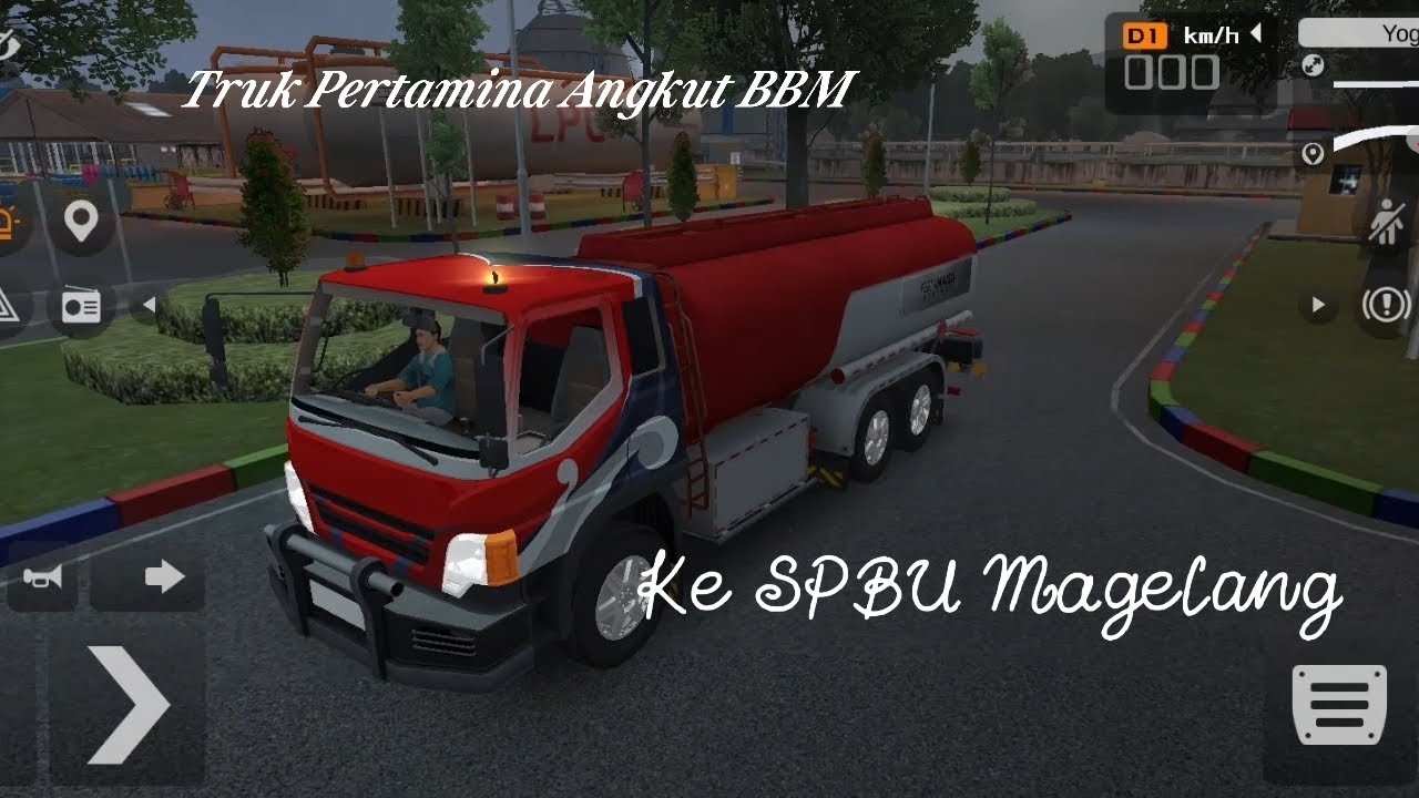 Truk Muria, PERTAMINA, {Angkut BBM} Lokasi: SPBU Magelang Jawa tengah, Truk Simulator