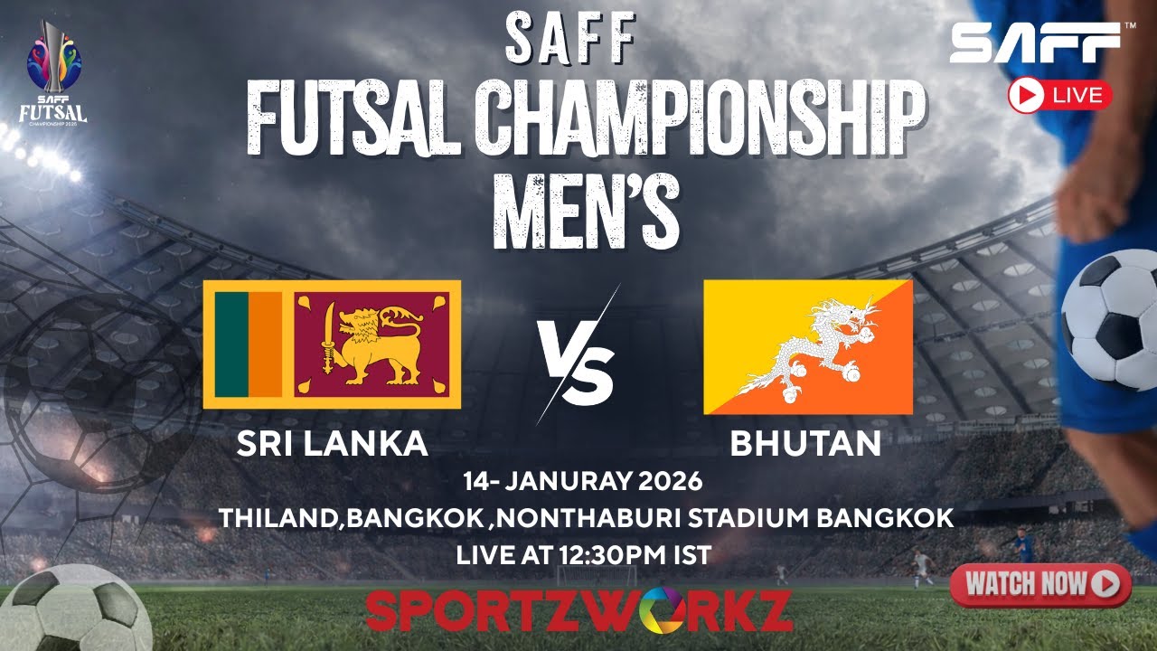 LIVE |SAFF Men’s Futsal Championship 2026 | Day 1 – Match 1 | Sri Lanka vs Bhutan
