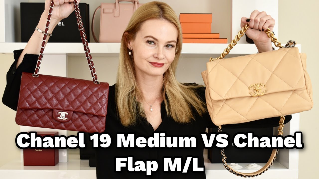 Chanel 19 Medium vs Chanel Flap M/L || Pros and Cons, What Fits, Modshots