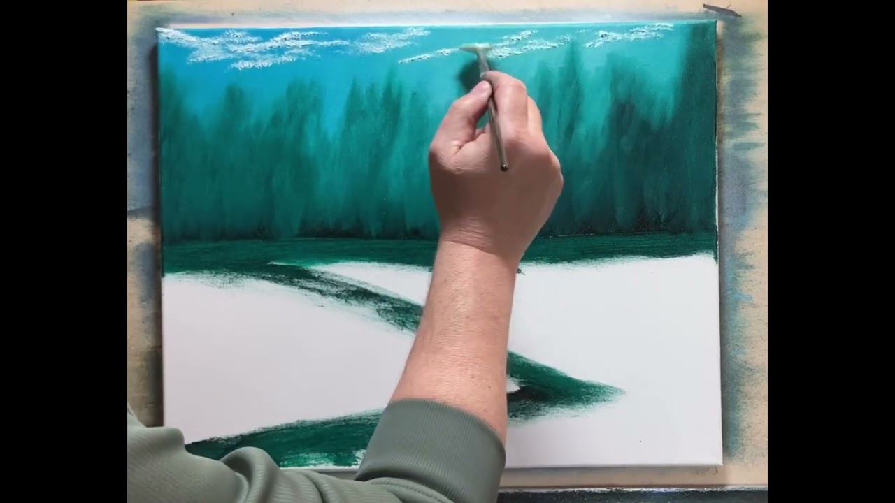 Thick Oil Painting Video;  Landscape Oil Painting Video