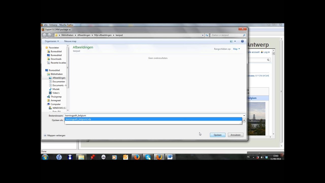 How to save a learning path and export it in SCORM with eXelearning?
