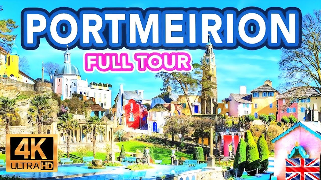 [4K] Portmeirion🇬🇧 Walking Tour 4K | Relaxing Stroll Through Wales’ Most Beautiful Village