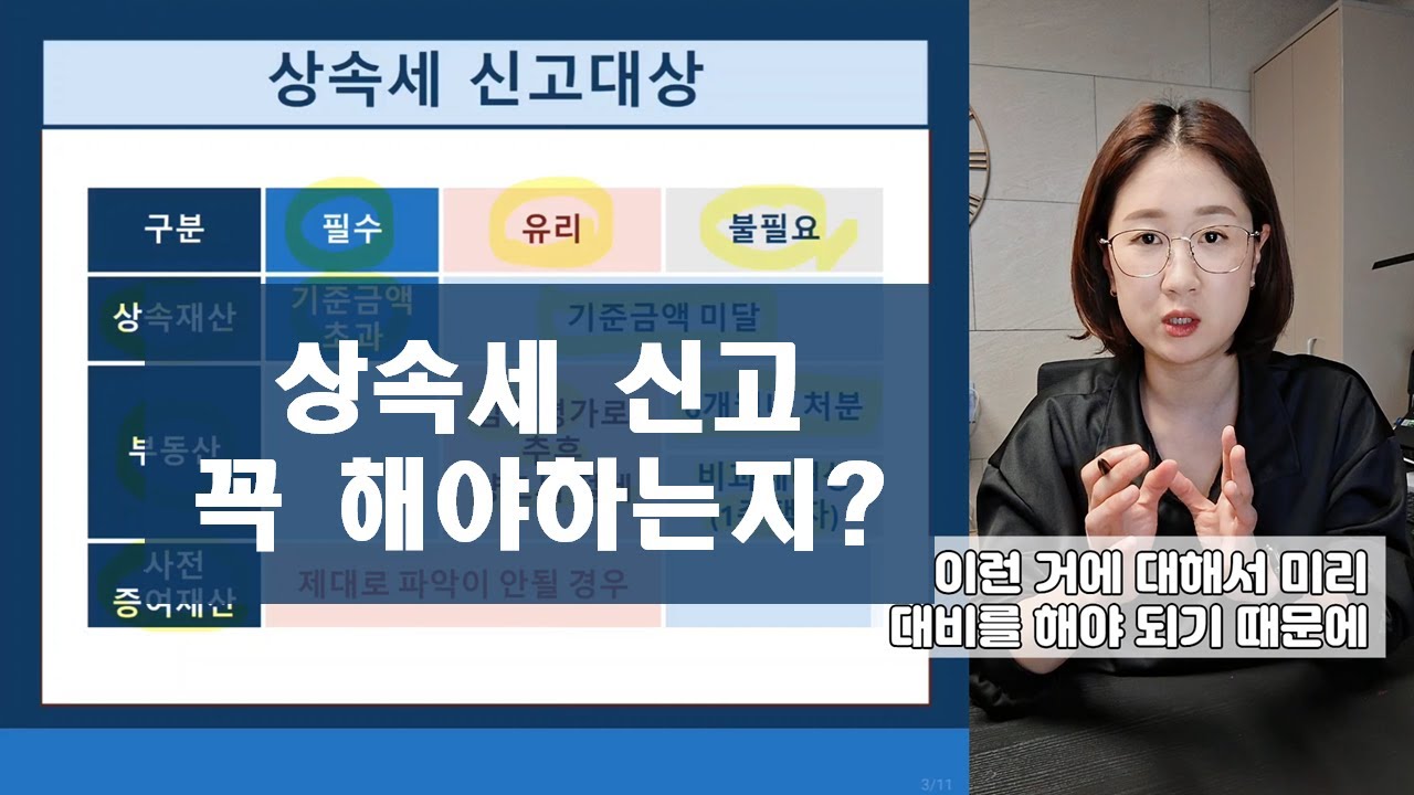 상속세, 꼭 신고해야 하는 경우 vs 굳이 안 해도 되는 경우