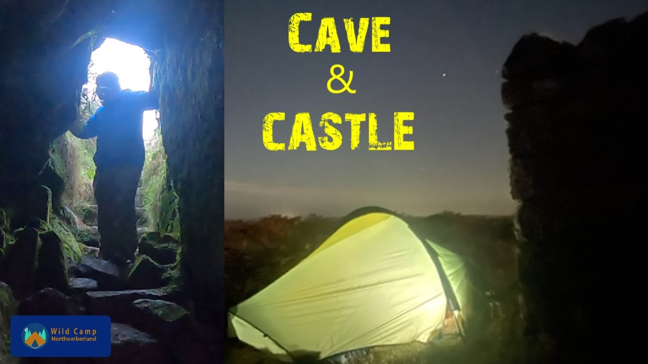 Wild camping on Ros Castle hill fort and exploring Cateran Hole #wildcampinguk #northumberland