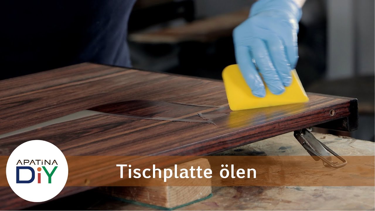 Tischplatte ölen [Mid-century Teaktisch]