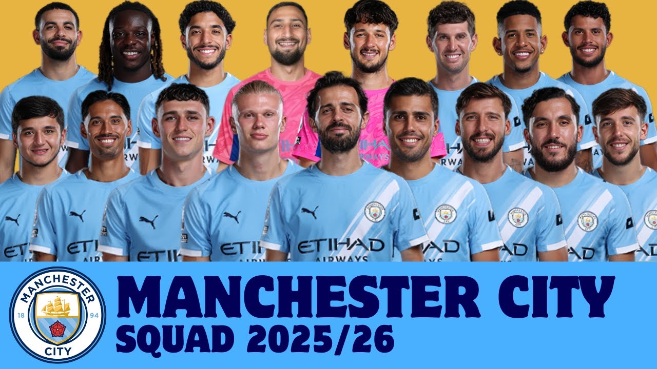 Manchester City F.C. Full Squad For Season 2025/26 | Man City | FootWorld