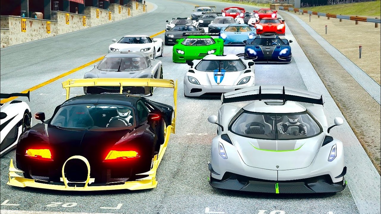 Bugatti Veyron GTR vs Koenigsegg Hypercar at Nordschleife