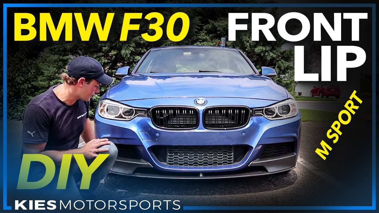 F30 M Sport Style Lip Installation 2013 335i with Sport Front Bumper