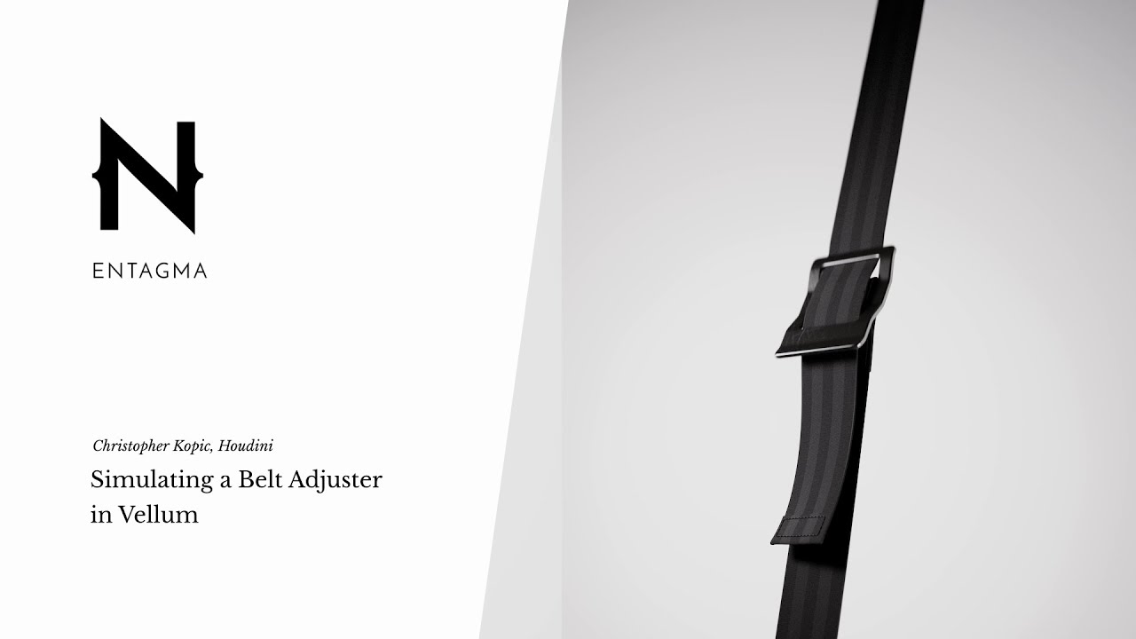 Free Houdini Tutorial: Simulating A Belt Adjuster In Vellum