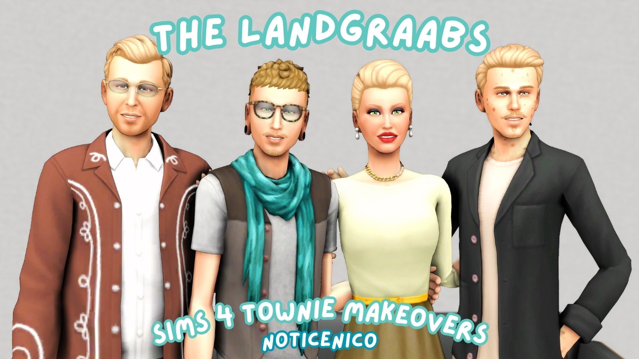 I Remade the Landgraabs (and Johnny) | The Sims 4 CAS Townie Makeover