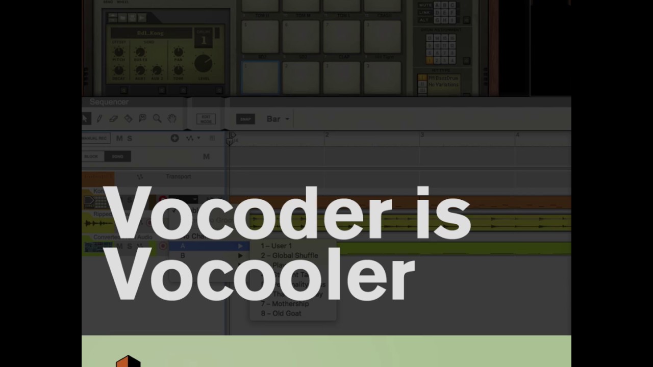 Shape synthezisers with a vocoder: Reason QuickTips Tutorial