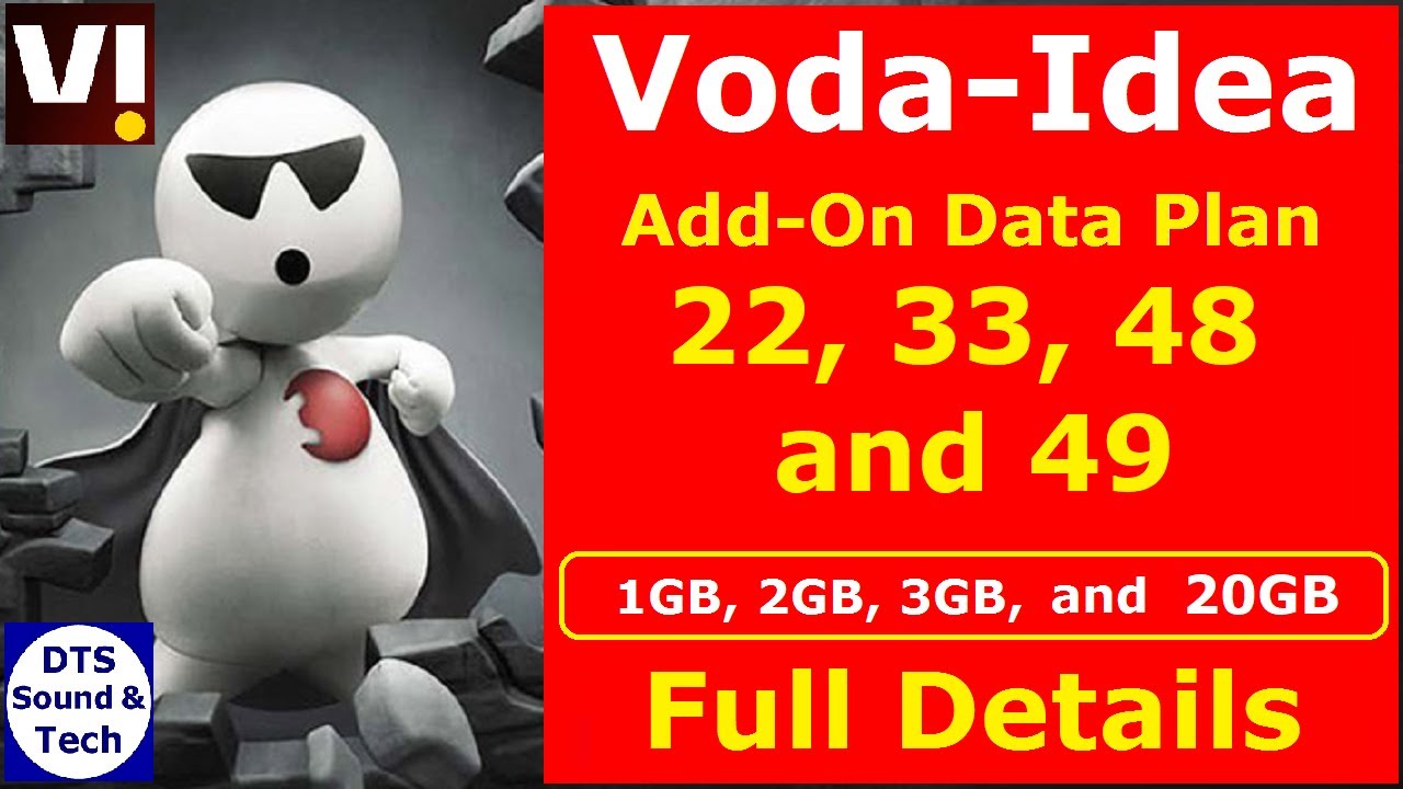 VI Add-On Data Plan || 22, 33, 48 and 49 Pack || Data Pack Details Under 50 Rupees || DTS