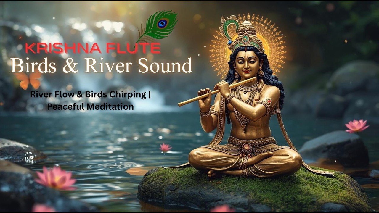 Krishna Flute 🍃 | Birds & River Sound | Deep Relaxing Nature Music EP44/26