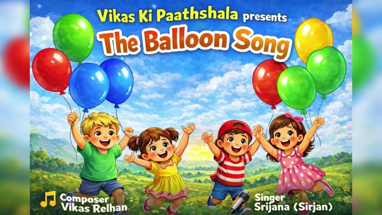 The Balloon Song | Kids Rhymes and Songs | Srijana | Vikas Ki Paathshala