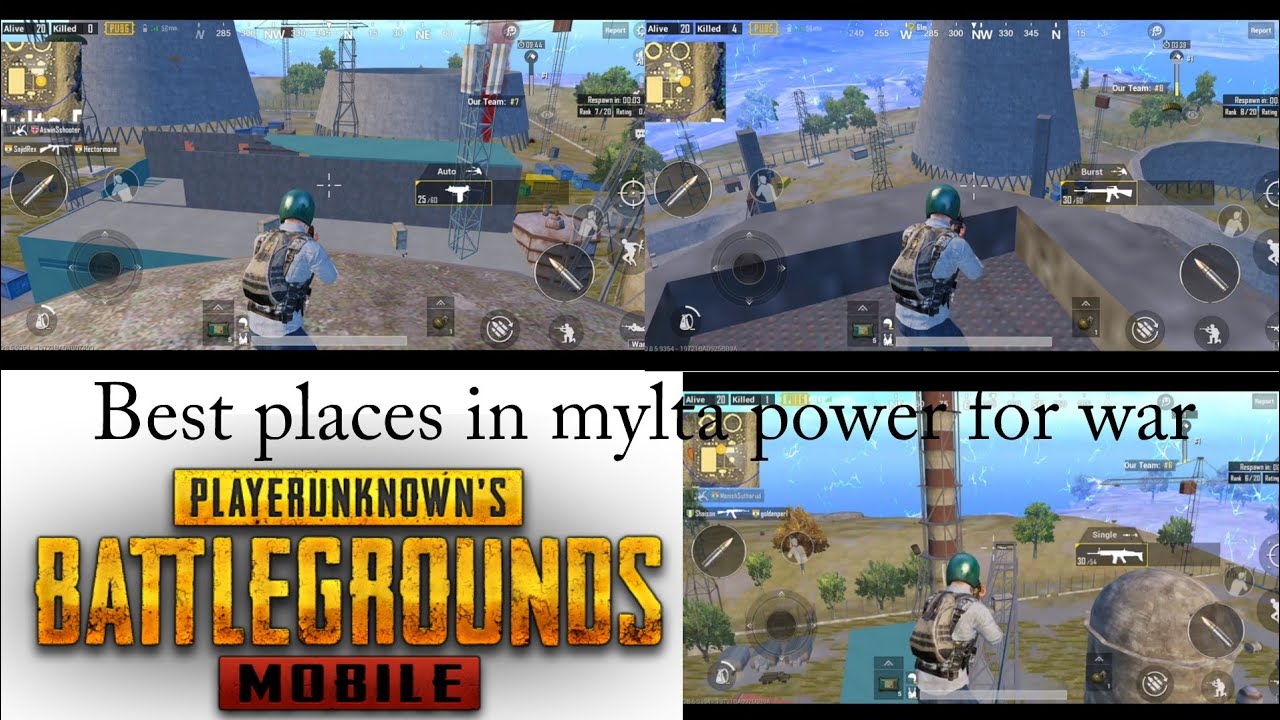 Best places for war mode in mylta power PUBGM BY GAME'S LEGEND